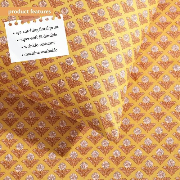 🆕King Cream Bed Sheet Medium Weight Matching Pillowcases Soft & Wrinkle Bed Set - Picture 5 of 7